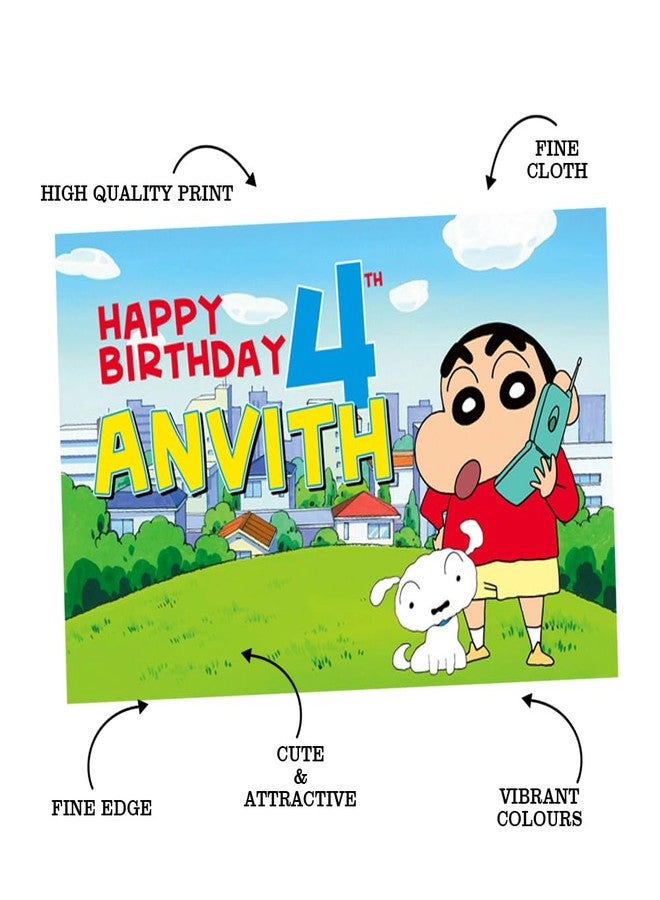 Suruchi Strokes Shin Chan Theme Birthday Decoration | Shinchan Theme Backdrop Party Decor Supplies - Image 4